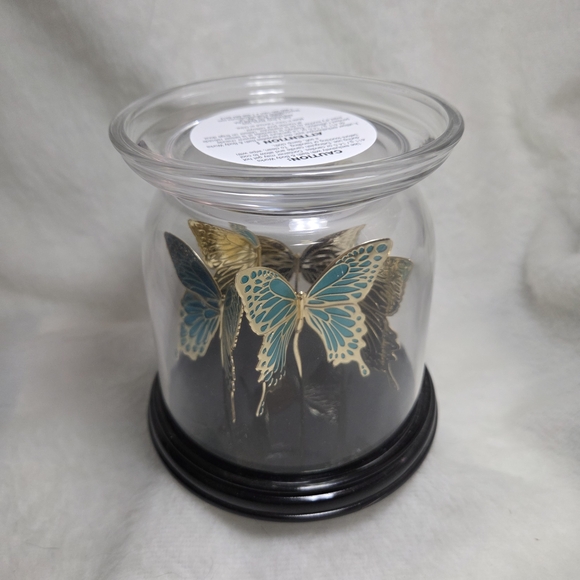 Bath & Body Works Butterfly 3-wick Candle Holder - Gold and Blue - Picture 3 of 4